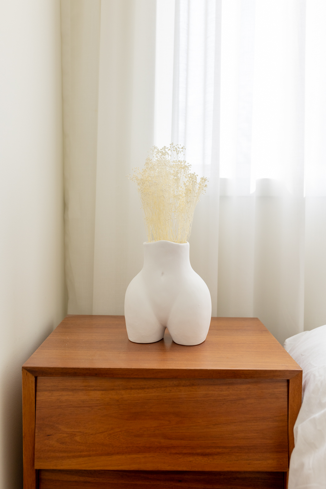 Vase en céramique nude mini blanc