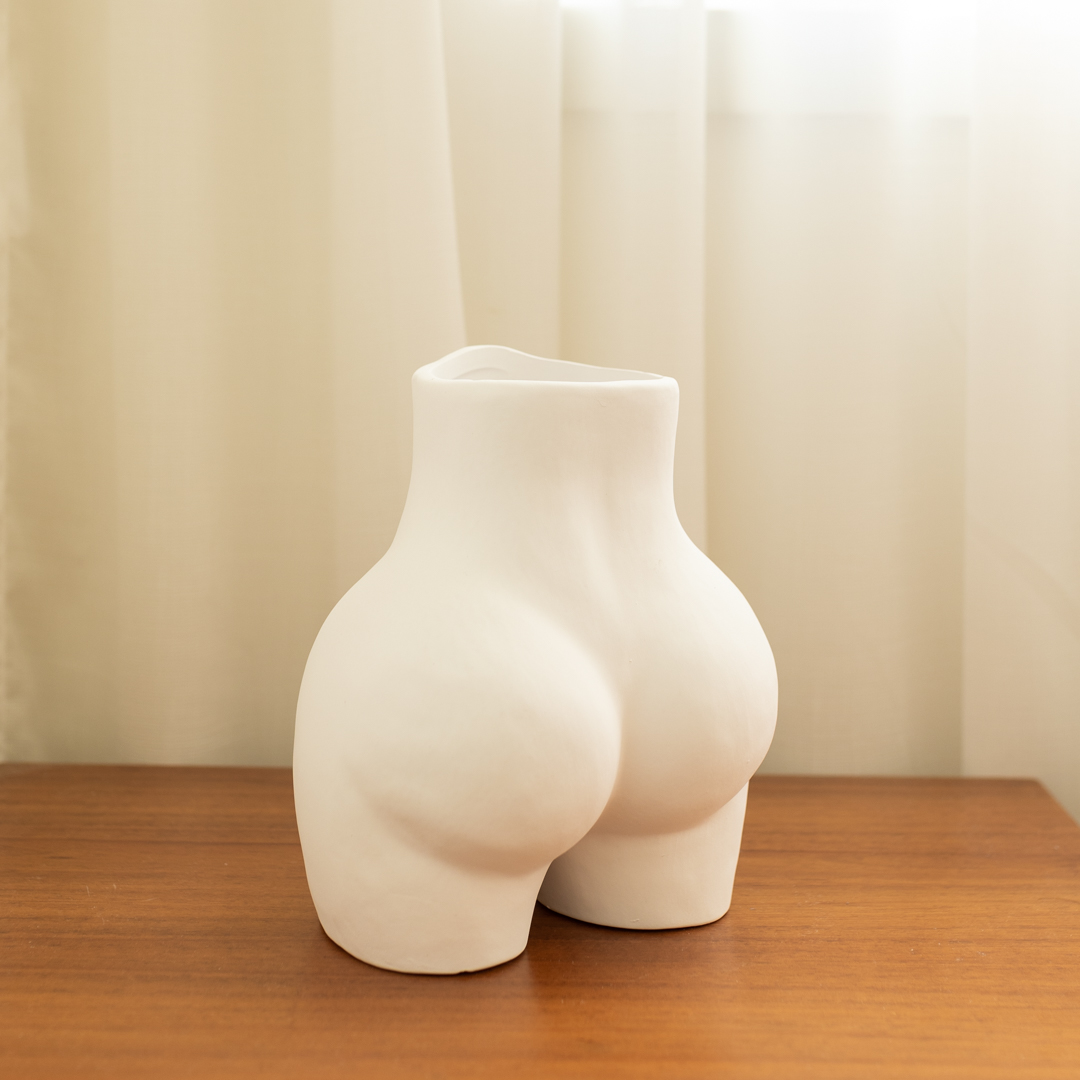 Vase en céramique nude mini blanc