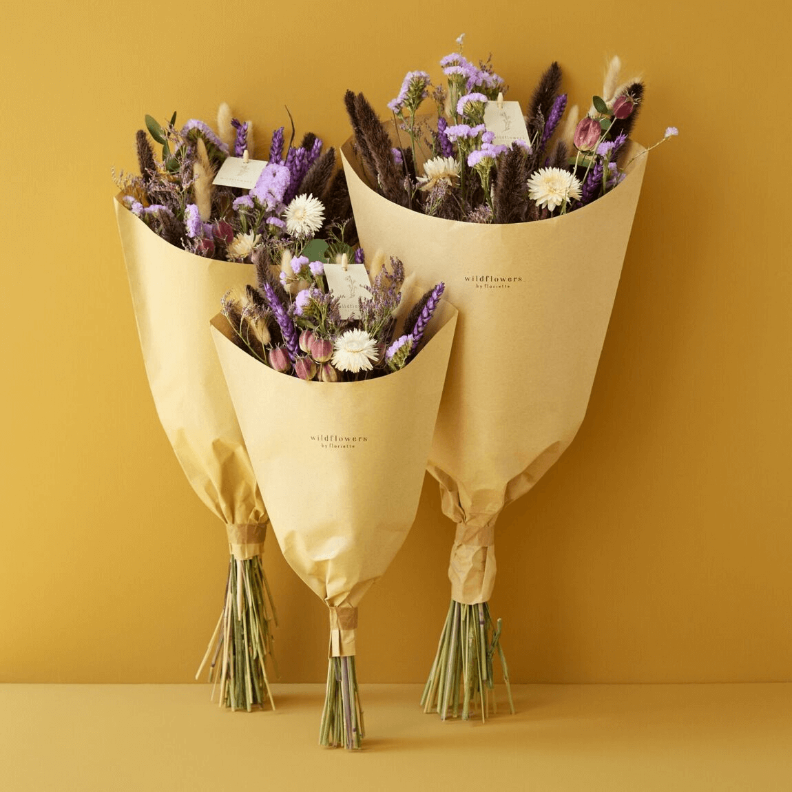 Bouquet sec fleurs des champs Violette des prés