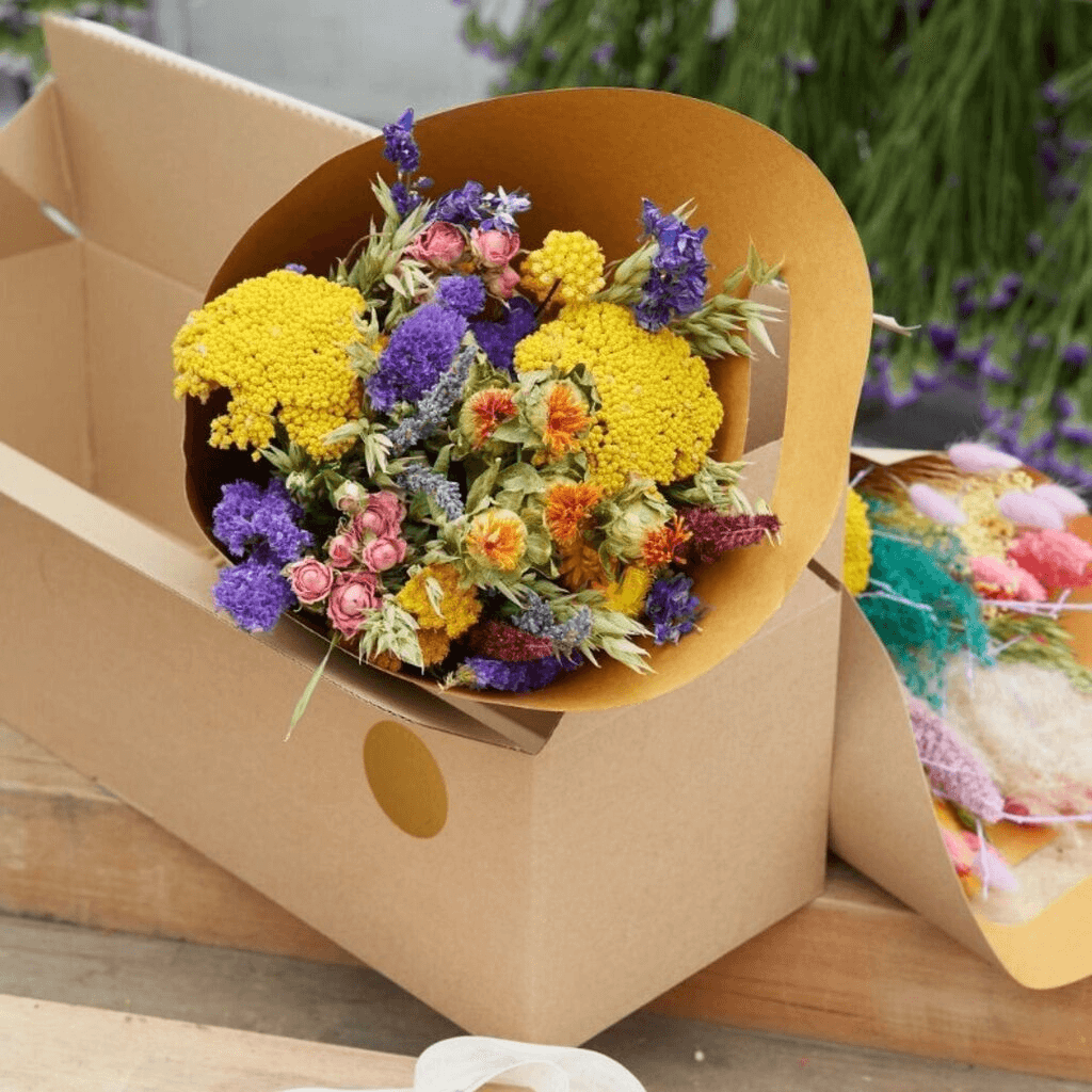 Bouquet sec en coffret cadeau – Multi