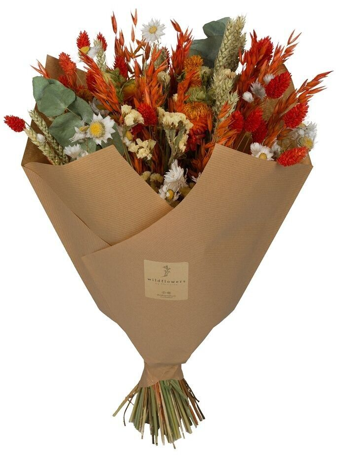 Bouquet sec fleurs des champs XL orange