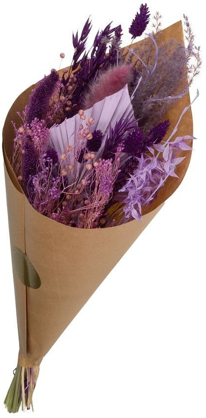 Bouquet sec fleurs des champs violet exclusif